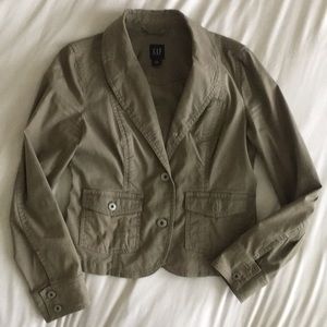 Military green blazer jacket (size 4)